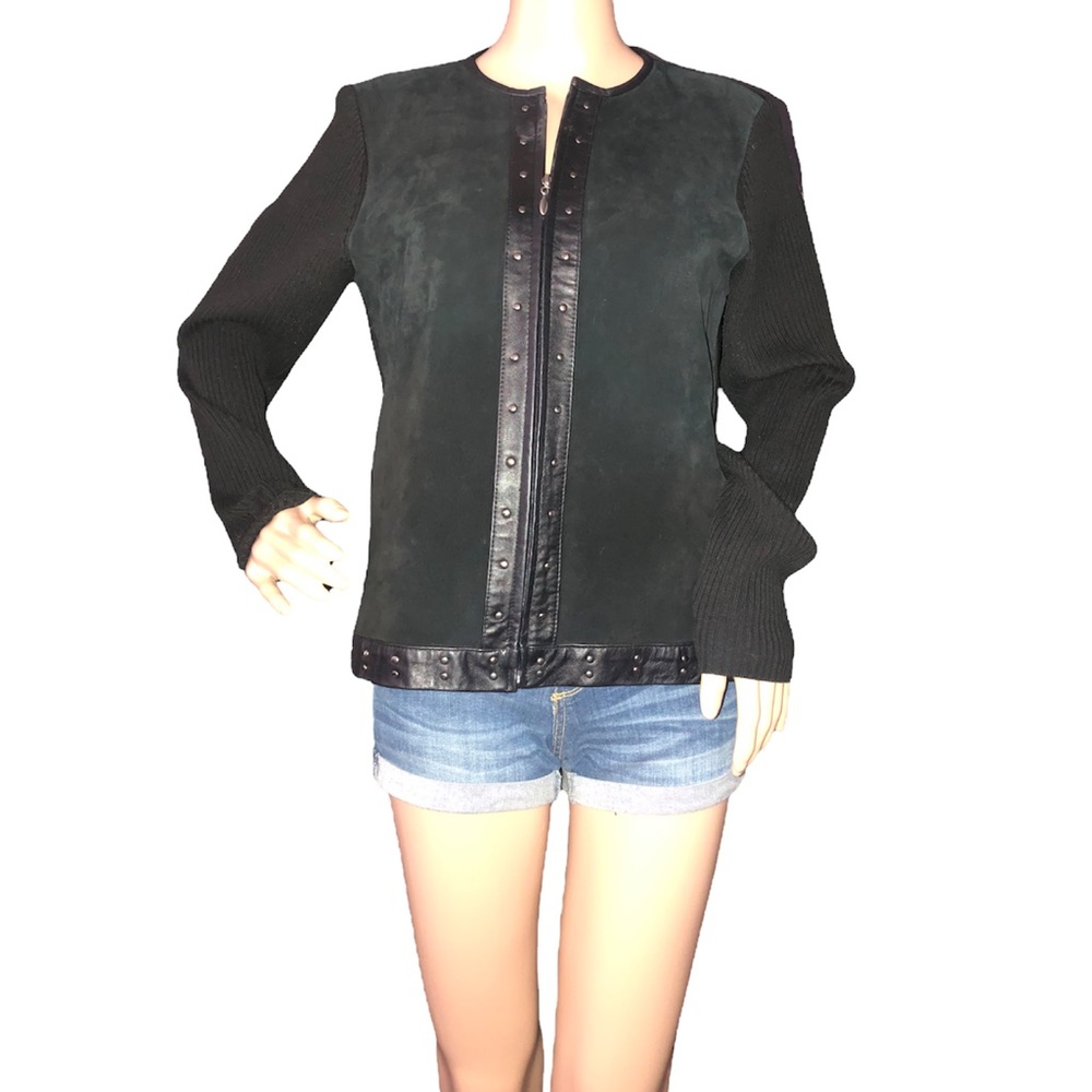 ESCAPADE | BLACK FAUX SUADE LEATHER JACKET